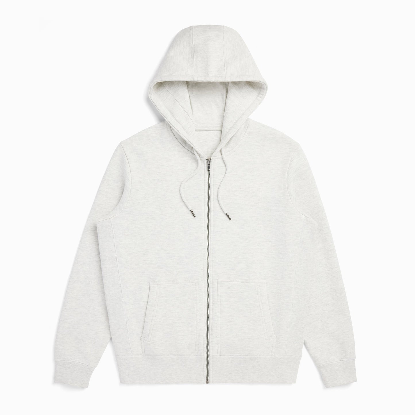 Ash Heather Organic Cotton Zip-Up Sweatshirt