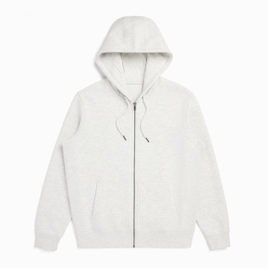 Ash Heather Organic Cotton Zip-Up Sweatshirt