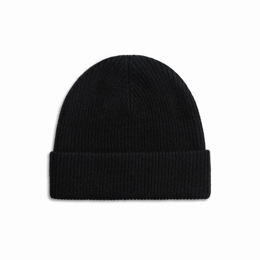 Black Cashmere Wool Beanie