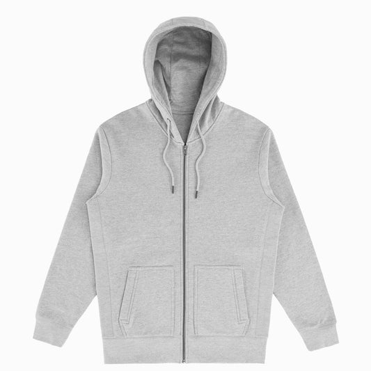 Heather Grey Organic Cotton Zip-Up Sweatshirt