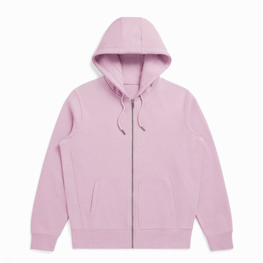 Lavender Organic Cotton Zip-Up Sweatshirt