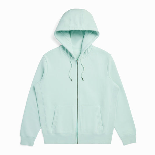 Seafoam Organic Cotton Zip-Up Sweatshirt