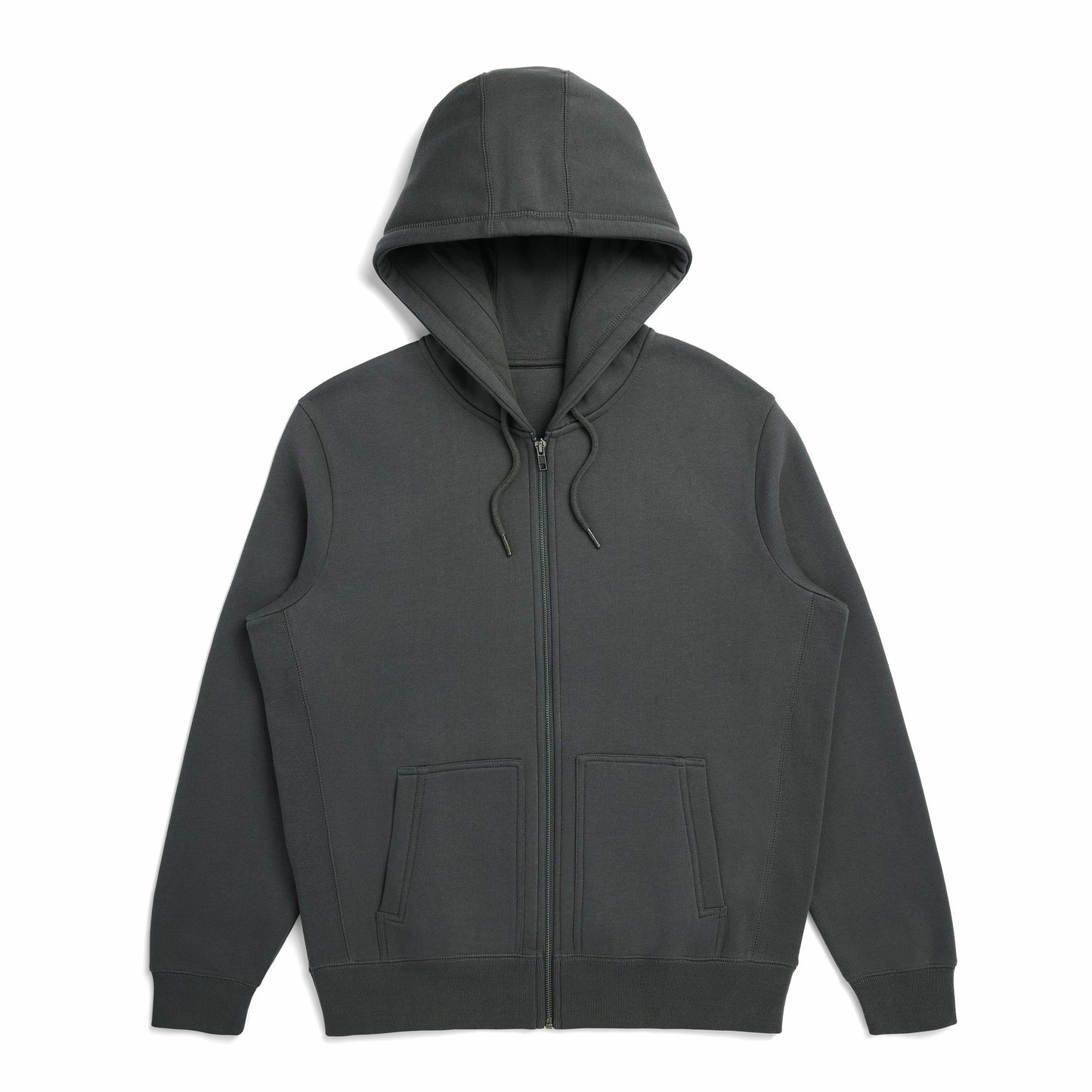 Slate Organic Cotton Zip-Up Sweatshirt