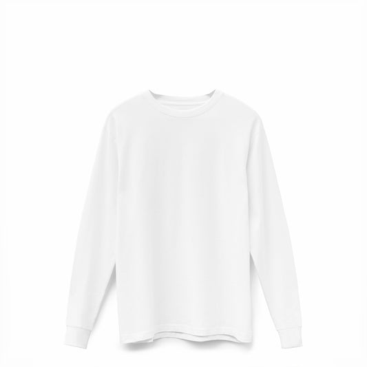 White American Grown Supima® 100% Cotton 6oz Long Sleeve T-Shirt