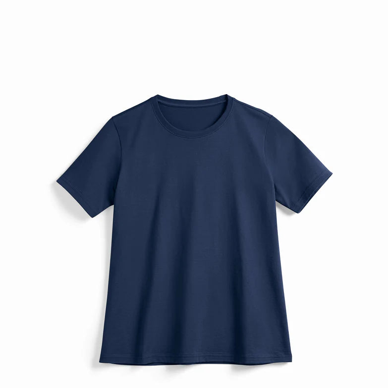 Women's Cloudy Blue American Grown Supima® Cotton T-Shirt